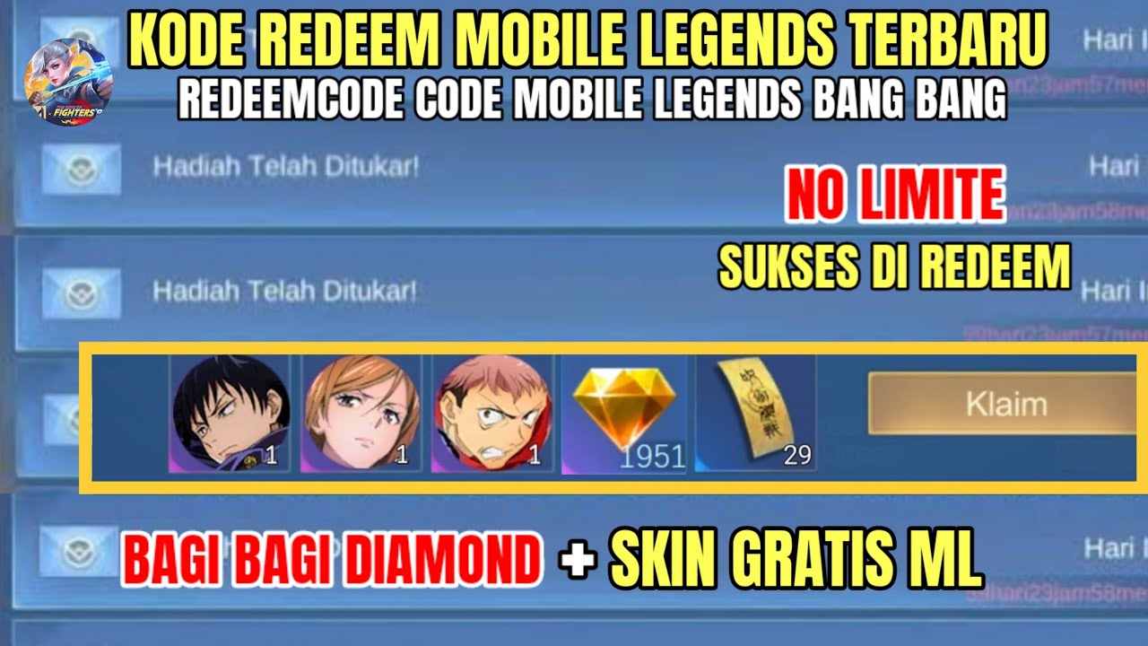 BURUAN REDEEM! KODE REDEEM ML TERBARU KODE REDEEM MOBILE LEGENDS HARI ...