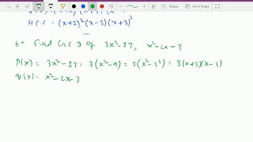 Algebra : - HCF or GCD of Polynomial -- 20.