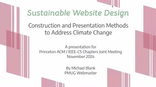 Sustainable Website Design: Construction and Presentation Methods to Address Climate Change