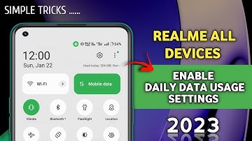 realme daily data usage show | realme daily data usage settings | enable realme daily data usage