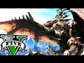 DRAGON EN GTA V !!! - INVASION DE DRAGONES DE SKYRIM !! OMG GTA 5 MODS PC Makiman