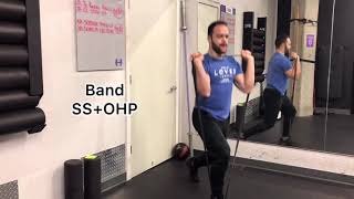 Band Split Squat with Overhead Press