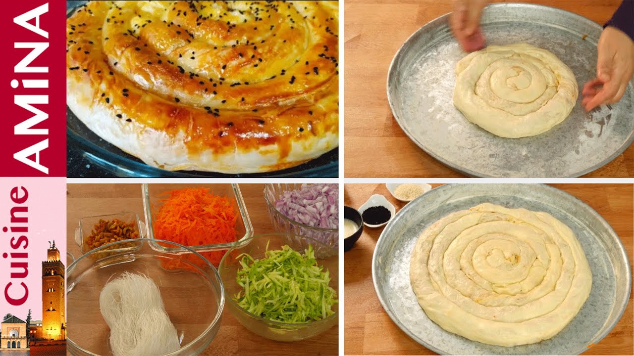 أروع و أسهل محنشة بحشوة رائعة ولذيذة بدون ورقة بسطيلة فقط بعجين المسمن