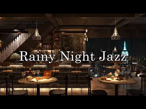 Rainy Day at Cozy Coffee Shop ☕ Relaxing Jazz Instrumental Music For Relax, Study, Work