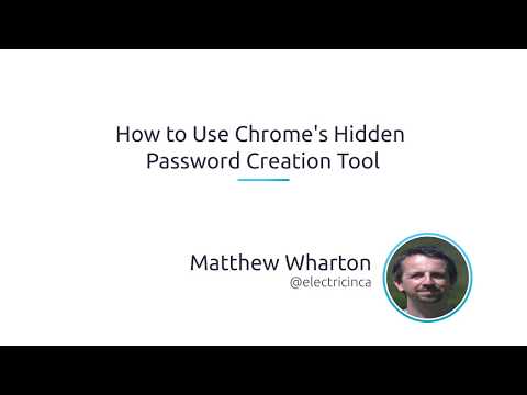 How To Use Chrome's Hidden Password Creation Tool