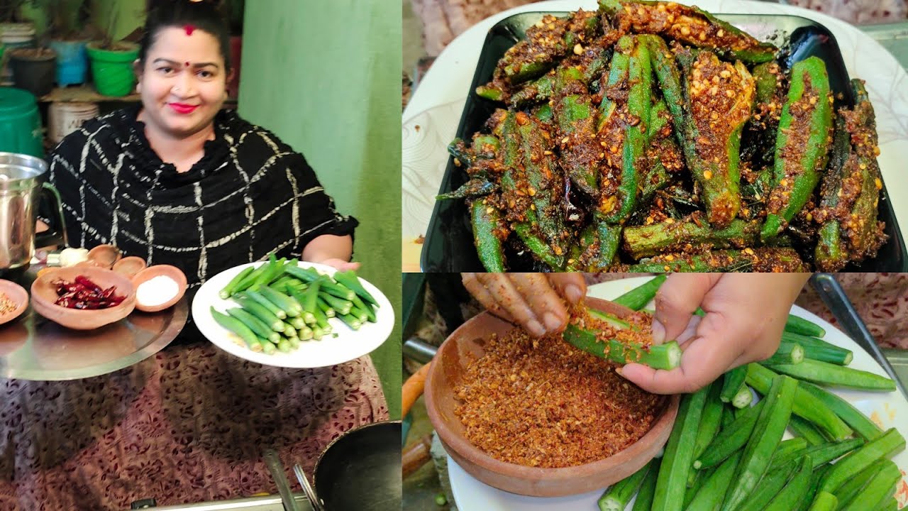 Masala Stuffed Bendakay Fry