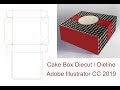 Cake box diecut dieline adobe illustrator cc   azzytechni