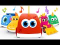 The five little cars song for kids! Beep-beep-beep with Mocas! Songs for children &amp; nursery rhymes.