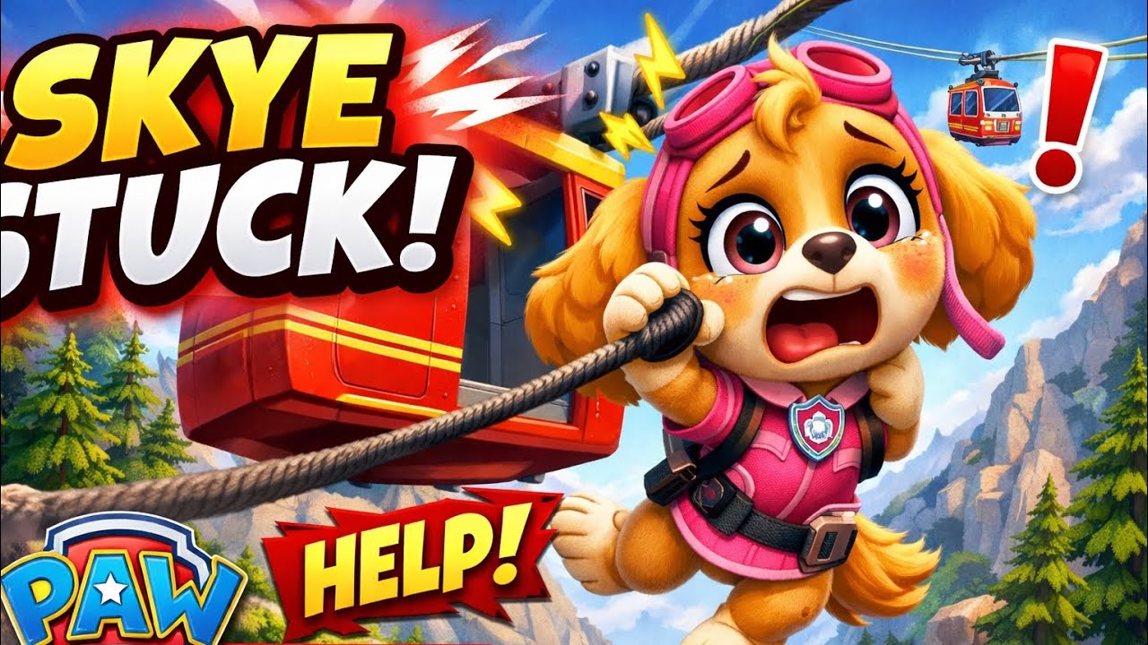 Paw Patrol Skye Stuck on Ropeway! Rescue Adventure for Kids 🐶🚡