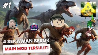 Download Lagu NGERI \u0026 KOCAK! INI MOD TERSUSAH YANG PERNAH ADA DI ARK?! | ARK THE HUNTED THE CENTER SERIES EPS 1 MP3