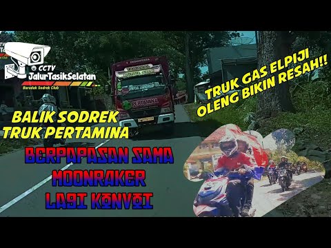  1 Truk  Canter Gas  Elpiji Oleng  broo CCTV Jalur Tasik 