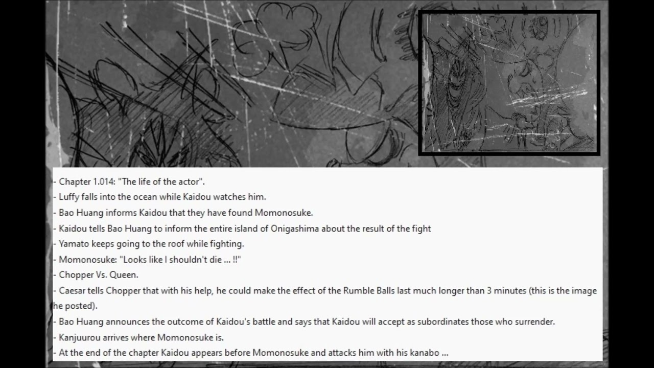 One Piece 1014 Manga Scan Spoiler Image Raw Cover Youtube