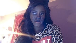 Last Minute Halloween Kitty Cat Makeup Tutorial 2016