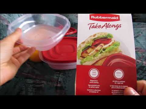 Rubbermaid TakeAlongs Sandwich Food Storage Containers, 2.9 Cup