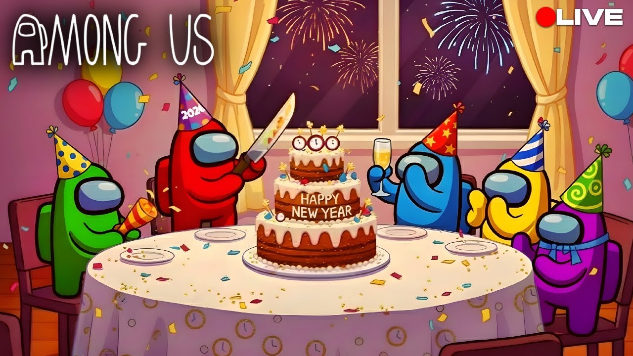 AMONG US 🔴 LIVE New Year Bash 🎉 | Chilling with Subscribers 😌