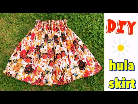 DIY: Hula Dance Pau Skirt | How To Make A Hawaiian Skirt | 하와이안 훌라댄스 파우스커트 만들기