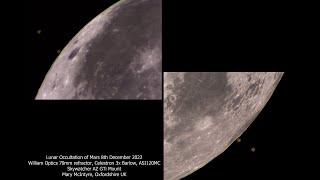 Lunar Occultation of Mars from North Oxfordshire, UK - 8th December 2022 Lunar Occultation of Mars from North Oxfordshire, UK - 8th December 2022