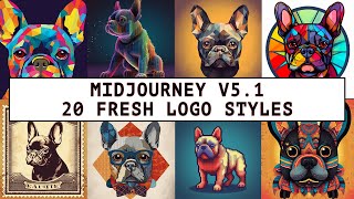 20 Fresh Logo Design Styles + FREE Vectorizing Tool (NO ILLUSTRATOR) Tutorial | MidJourney v5.1 screenshot 5