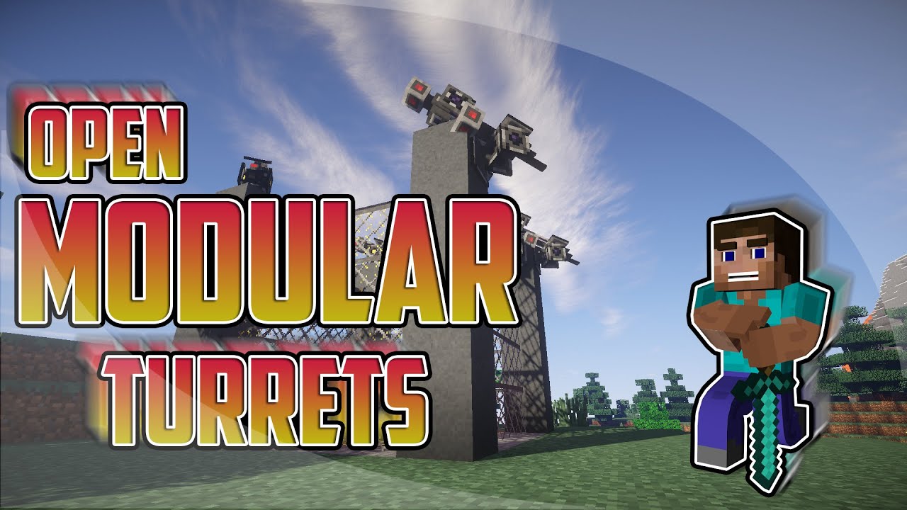 Torretas Defensoras !! [Open Modular Turrets Minecraft Mod 