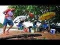 SÓ FOI COMEÇAR A CHUVA QUE O PEIXE GRANDE SAIU | Pesquei e Fritei na Beira da Lagoa - crispy fish