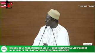 [🔴LIVE] Assemblée Nationale : Examen de la proposition de loi n°11/2026 modifiant la loi n°2021-35