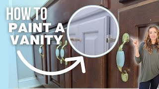 How to Paint a Bathroom Vanity Cabinet | Easy DIY Cabinet Painting Tutorial |Easy DIY Bathroom Guide
