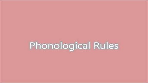 Phonological Rules (Assimilation, Dissimilation, Insertion, Deletion)