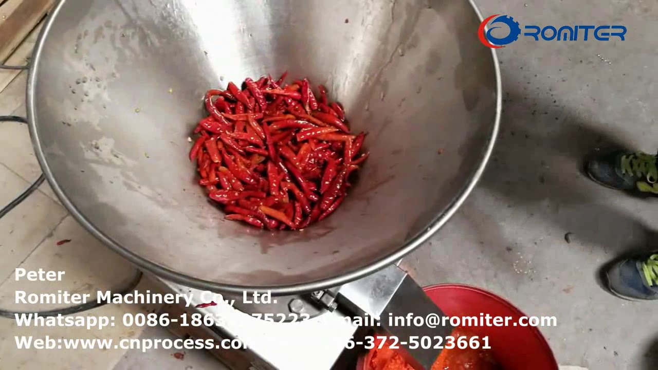Fresh Chili Pepper Sauce Grinder Making Machine for Malaysia Customer
