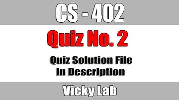 CS402 Quiz No.2 || Solution Spring 2020 || Theory Of Automata || Solution File in Description