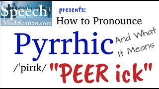 How to Pronounce Pyrrhic | Meaning & Definition of Pyrrhic Victory