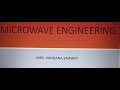Microwave Engineering Lecture 7