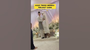 momen lucu ketika pengantin pria tinggi banget bikin ngakak ‼️‼️ #ngakak #lucu #pengantin #nikah