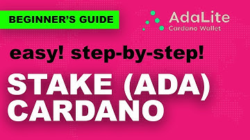 How to Stake Cardano With Adalite - Earn ADA Staking Rewards (Beginner
