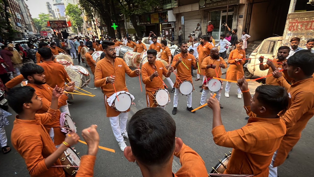 Swarajya Dhol Tasha Pathak Trust Pune | Kadak Performance 😱 | Bharat Mitra Mandal 2025