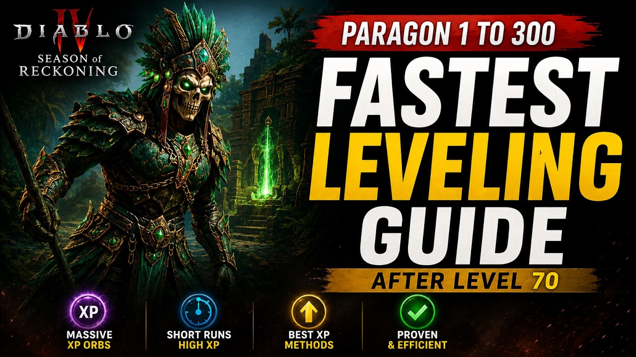 Diablo 4 Season 13 FASTEST Paragon 1 to 300 Leveling Guide, Lord of ...