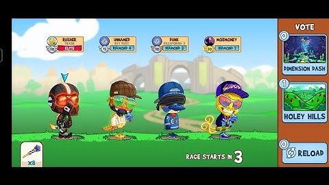 playing a quick match in the dimension dash map - fun run 3