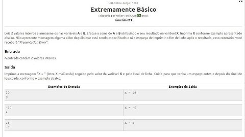 Exercício 1001 Uri Judge em C e básico do Uri