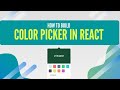 React Color Picker ( ReactJs, Material UI)