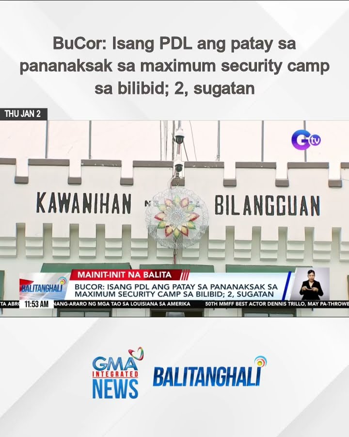 BuCor: Isang PDL ang patay sa pananaksak sa maximum security camp sa bilibid; 2,... | Balitanghali