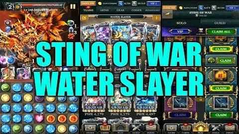 Legendary Game Of Heroes: Sting Of War Event Gameplay/Team Testing (Water Slayer)