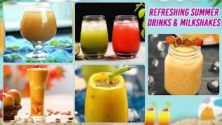 Easy To Make Refreshing Summer Drinks & Milkshakes | Mango Mastani | Muskmelon Shake | Aam Panna