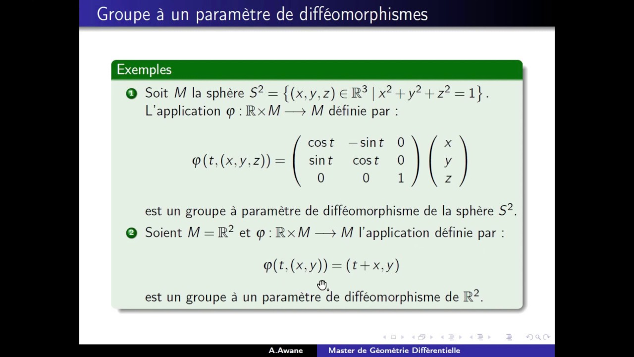 Notions de géométrie différentielle -VII-