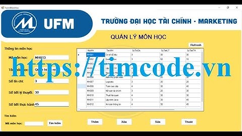 Code quản lý điểm trường đại học C#   winform Full báo cáo  Lập trình  NET