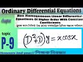 #non homogeneous LDE with constant coefficient ||P-9 || ODE || Hons 2nd year