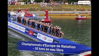 Championnats d’Europe de Natation 2026 - Départ 10 kms en eau libre - Marc-Antoine Olivier - Paris
