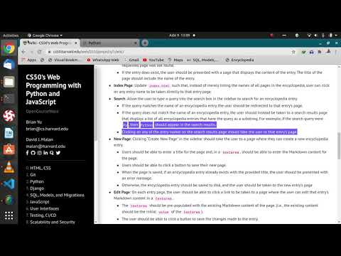 Project1 Wiki CS50
