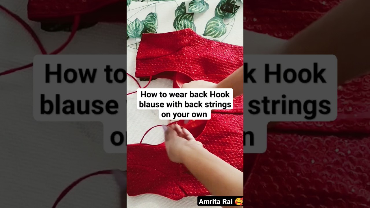 Part-2 🤩Blouse Hacks - Wear Back Hook 🪝blause with Back Strings on your own 