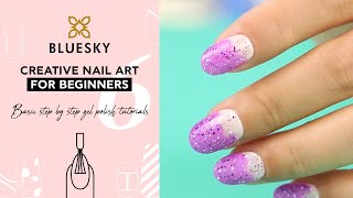 BLUESKY Nail Design Tutorial - Creative Confetti Oval screenshot 5