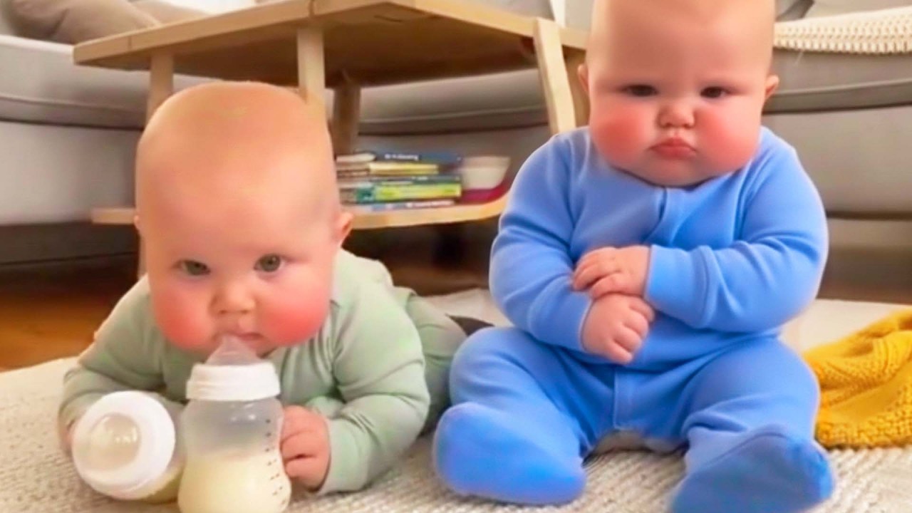 COOL PEAS - Funny Twins Baby Playing Together Create A Real Mess II Funny Baby Videos