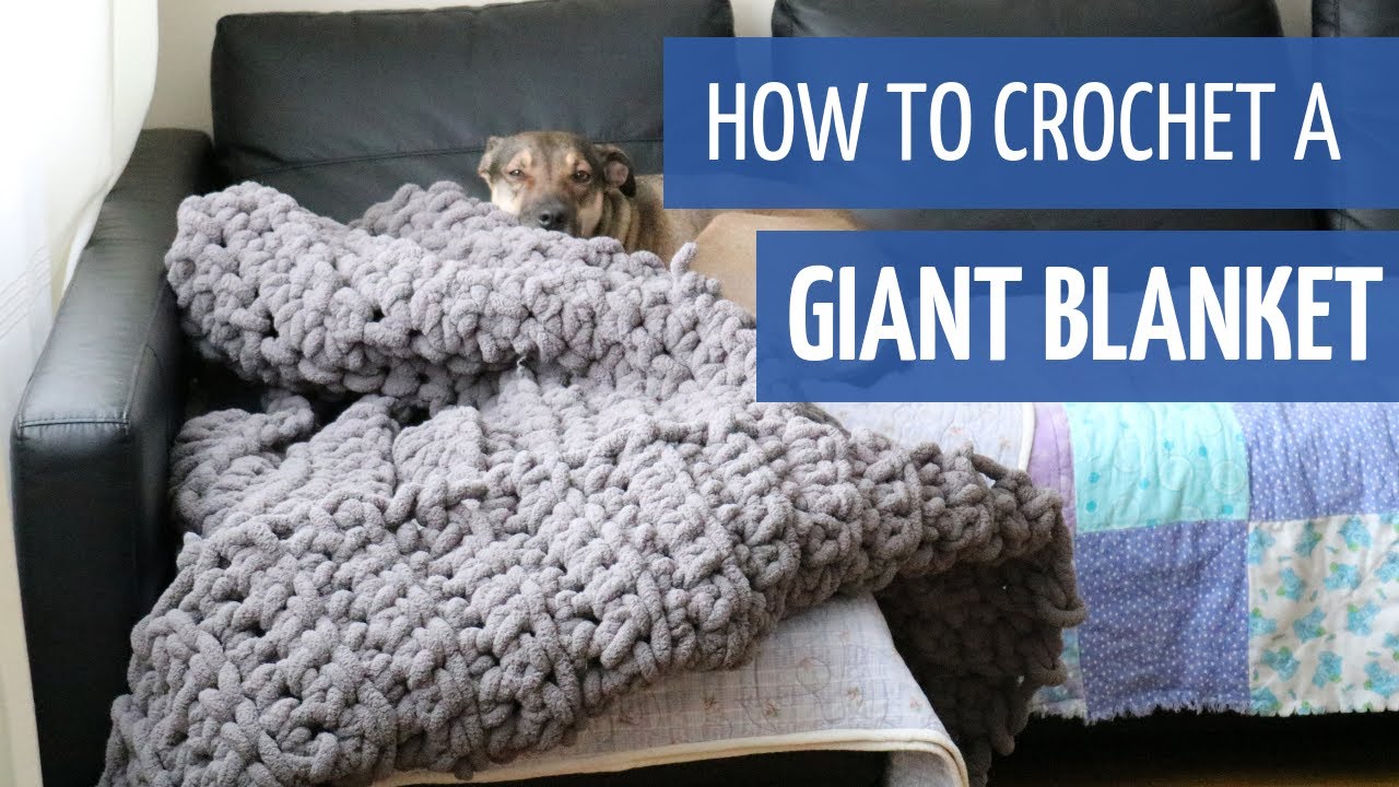 Easy Beginner No Hook Giant Crochet Blanket YouTube